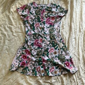 Loft Size 14 Floral Summer  Short Sleeve Dress